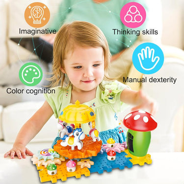 38Pcs DIY Electric Rotating Gear Building Blocks
